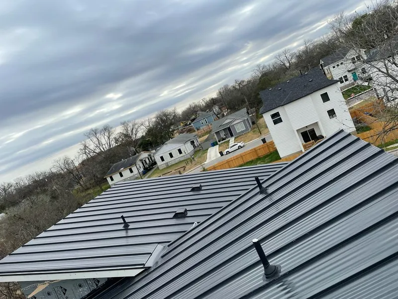 Standing seam metal roof panels with vents for Skylight Repair in Rosamond